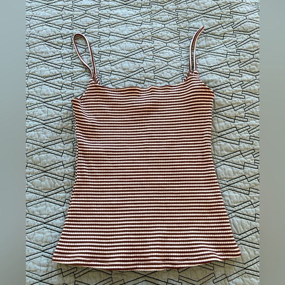 Reformation Brown Stripe Tank